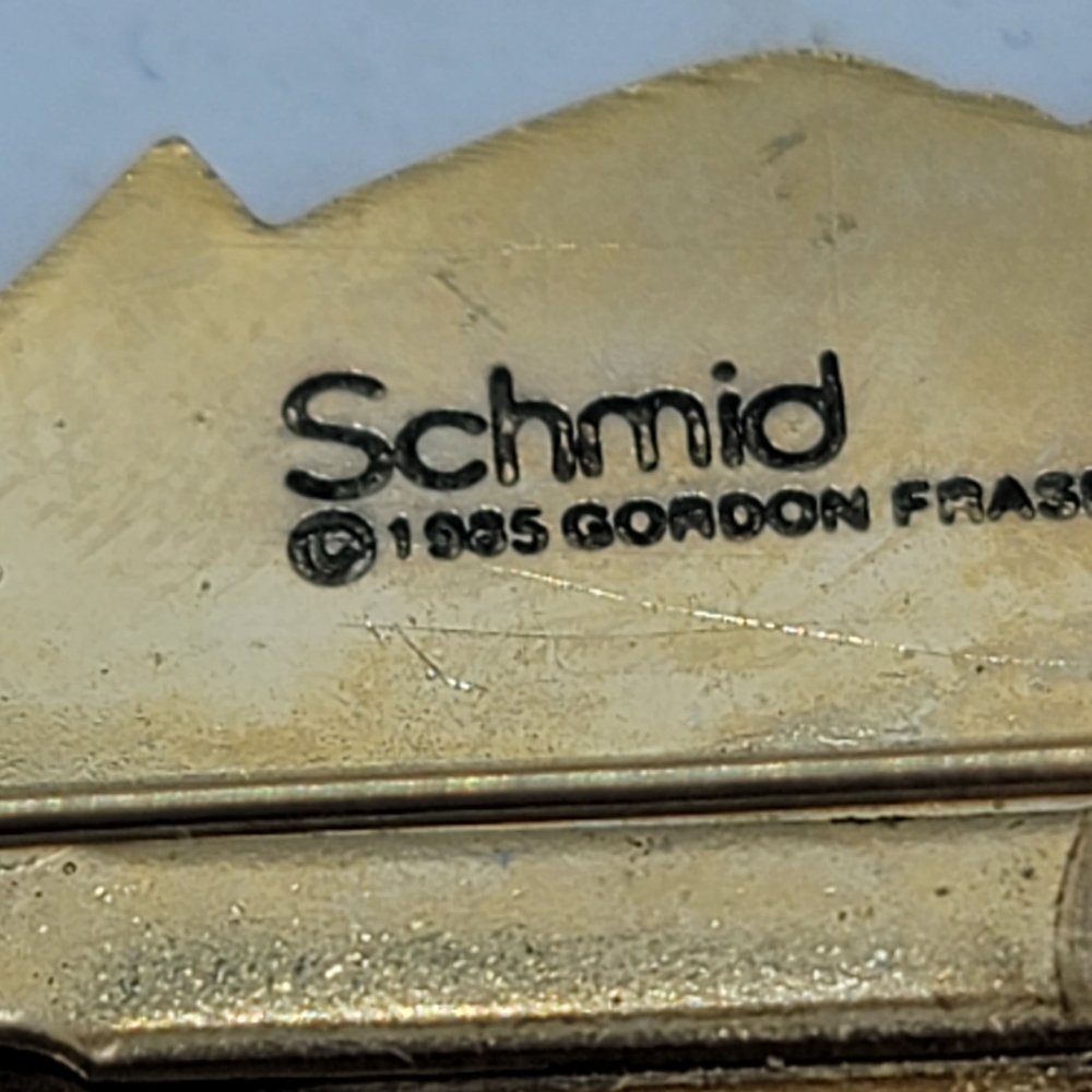 Schmid Gordon Fraser Teddy Bear Sailor Suit Sailboat Enamel Brooch Pin 80s Vtg - Picture 7 of 11